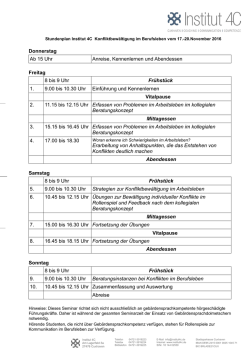 Donnerstag Ab 15 Uhr Anreise, Kennenlernen und