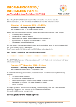 informationsabend / information evening