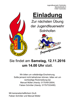 JF &Uuml;bung 13.02.2016