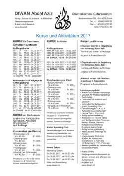 Jahresprogramm als &Uuml;bersicht