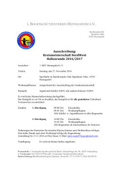 Kreismeisterschaft NW Hennigsdorf - 27.11.2016