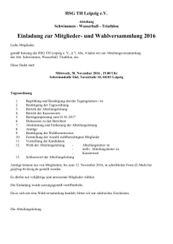 Einladung - HSG TH Leipzig eV