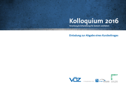 Kolloquium 2016 - VÖZ Vereinigung Österreichischer Zementindustrie