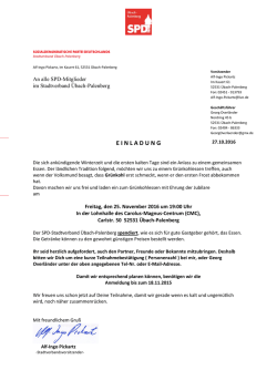 einladung - SPD &Uuml;bach