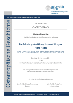 gastvortrag - Institut für Osteuropäische Geschichte