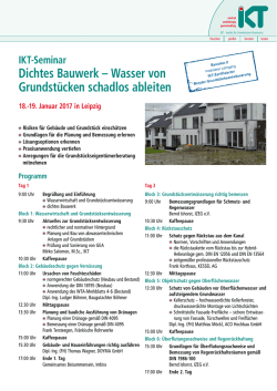 Dichtes Bauwerk – Wasser von Grundstücken schadlos ableiten