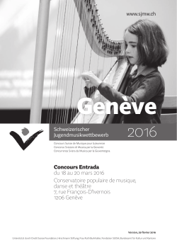 Concours Entrada du 18 au 20 mars 2016 Conservatoire populaire