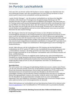 Im Portr&auml;t: Leichtathletik