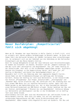 Neuer Busfahrplan: „Kompottviertel“ fühlt sich