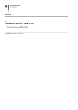 Bundesfinanzministerium - audit berufundfamilie Zertifikat 2015