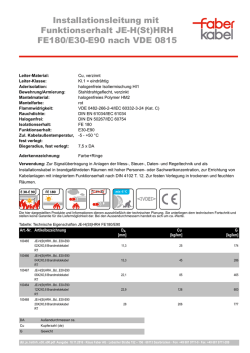 Installationsleitung mit Funktionserhalt JE-H(St