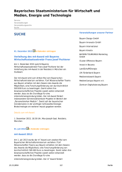 Suche - Bayerisches Staatsministerium für Wirtschaft und Medien