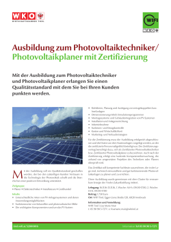 Flugblatt Photovoltaik