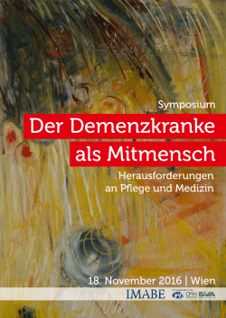 Der Demenzkranke als Mitmensch