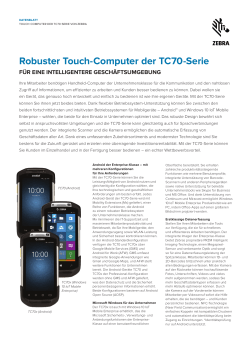 Robuster Touch-Computer der TC70-Serie