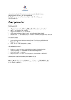 Jobs - Atelier Manus