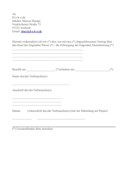An Deko.de Inhaber Marcus Hampe Neukirchener Straße 73 91522