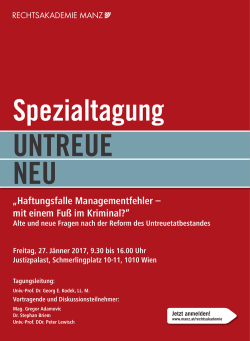Haftungsfalle Managementfehler &ndash; mit einem Fu&szlig; im Kriminal?