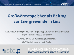 Großwärmespeicher als Beitrag zur Energiewende in Linz