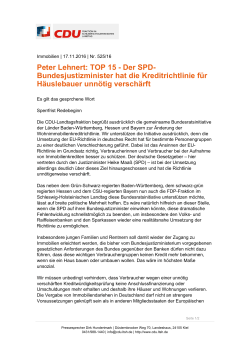 Peter Lehnert: TOP 15 - Der SPD