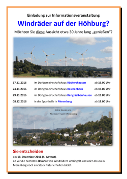 Windräder auf der Höhburg - CDU Gemeindeverband Merenberg