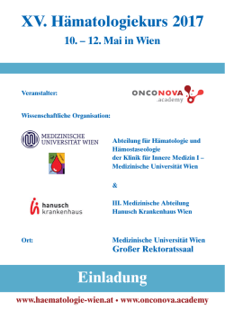 Haematologiekurs_Einladung 2017 - MAW