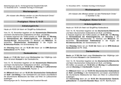 Drittletzter Sonntag im Kirchenjahr
