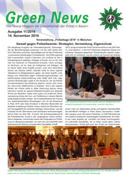 Green News - Ausgabe 11/2016