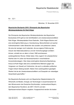 Pressemitteilung der Bayerischen - Bayerisches Staatsministerium