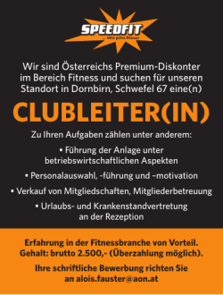 clubleiter(in) - rheintaljob.at