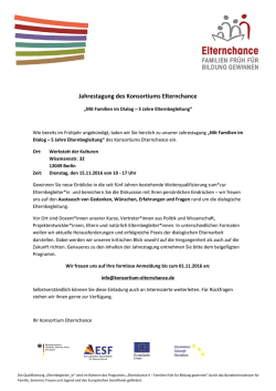 Jahrestagung des Konsortiums Elternchance