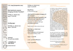 Flyer hier - CG Jung Institut Berlin