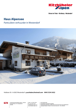 Haus Alpensee in Westendorf