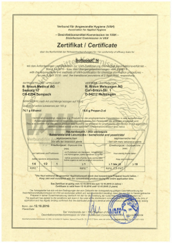Zertifikat I Certificate