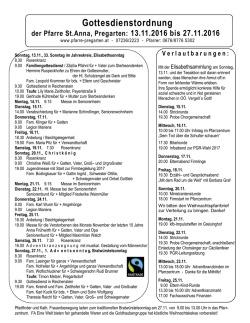Gottesdienstordnung