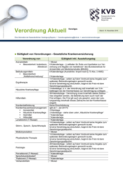 G&uuml;ltigkeit von Verordnungen - Kassen&auml;rztliche Vereinigung Bayerns