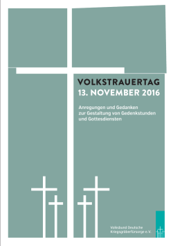 Handreichung - Volkstrauertag