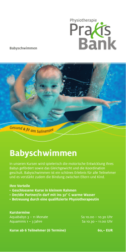 Babyschwimmen - praxis
