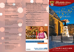 Flyer zum Weihnachtsmarkt in Glashütte 2016