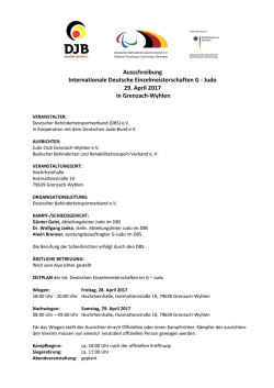 Judo 29. April 2017 in Grenzach-Wyhlen