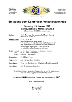 Einladungsschreiben - Aargauischer Trachtenverband