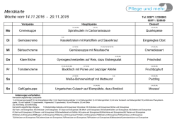 Menükarte - Pflege und mehr GmbH