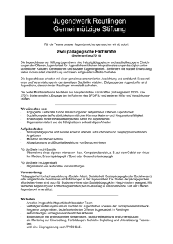 Jugendwerk Reutlingen Gemeinn&uuml;tzige Stiftung