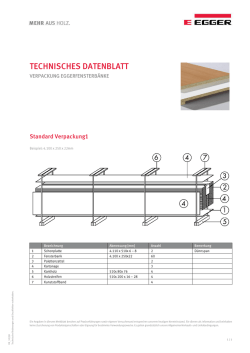 EGGER Fensterb&auml;nke Verpackung