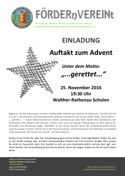Auftakt zum Advent AuftaktZumAdvent 2016 - Walther
