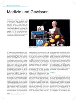 Medizin und Gewissen - Bayerisches Ärzteblatt