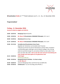 FreiSa November 2016 Programmablauf