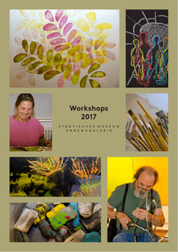 Workshops 2017 in kompakter Form
