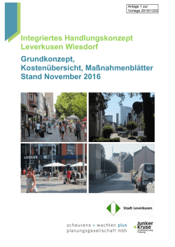 IHK Wiesdorf, Grundkonzept sowie Ma&szlig;nahmen 1-8
