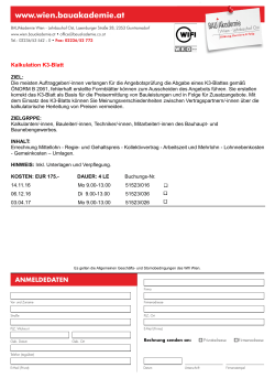 Anmeldeformular - BAUAkademie Wien